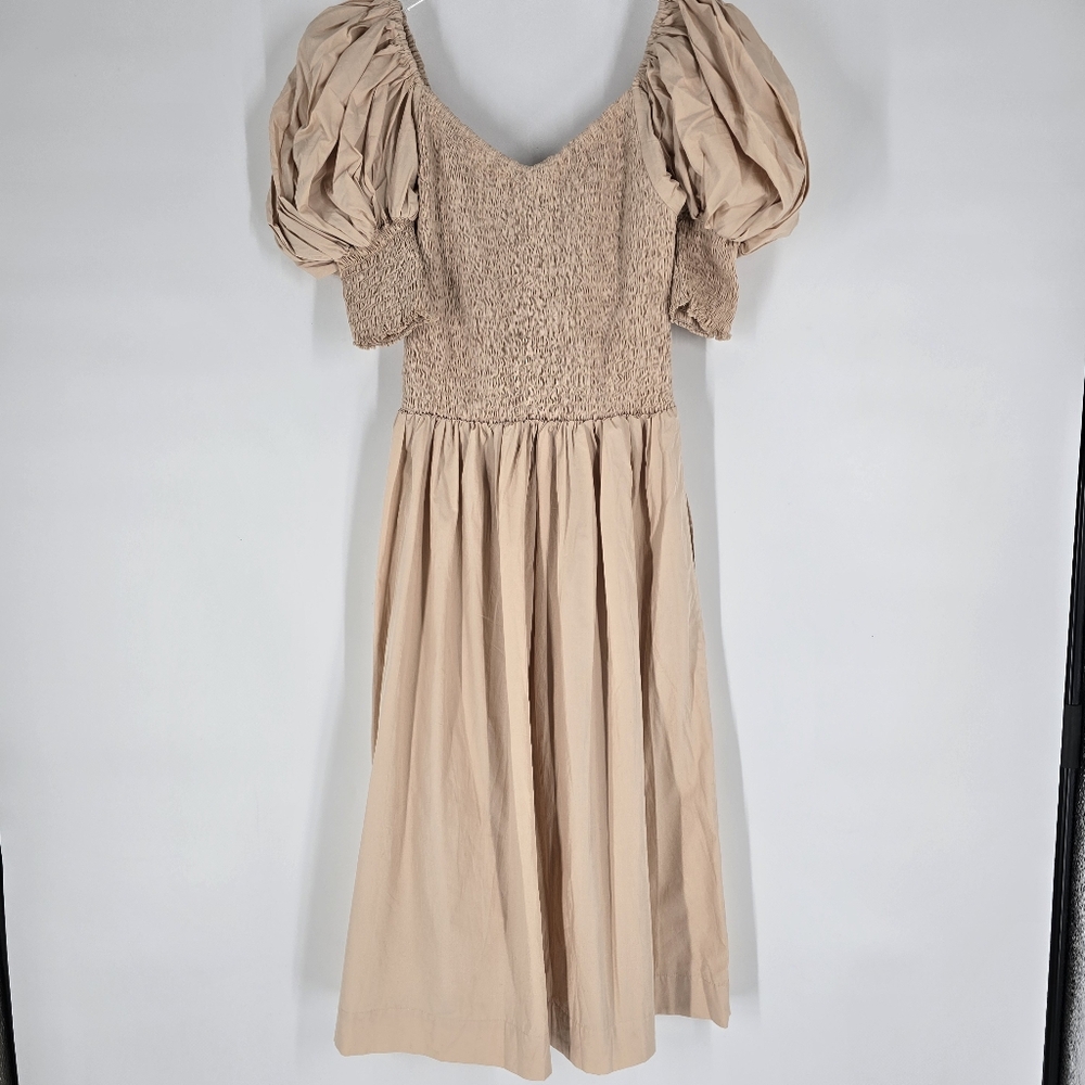 S/W/F Puff Sleeve Sweetheart Dress Travertine XS NEW - Picture 8 of 8
